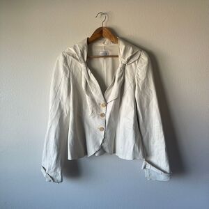 Armani Collezioni Vera Pelle Leather Blazer‎